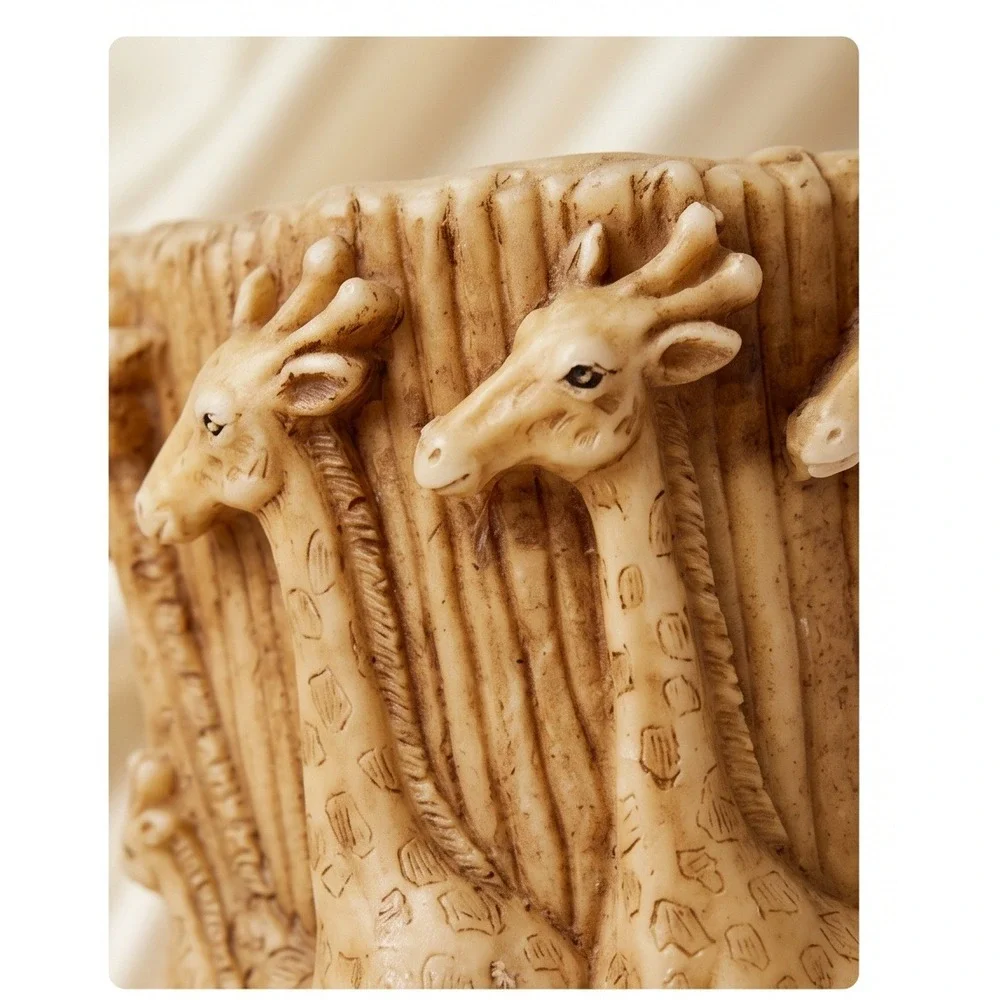 Animal Spirits Lava‎ Candles Giraffe Herd Pillar Candle Textured  ASC5046 NEW